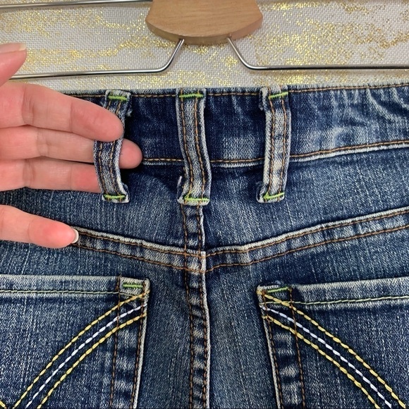 7 For All Mankind Medium Blue Wash Bootcut Capris Jeans Size - Picture 7 of 14